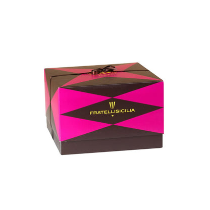 Fratelli Sicilia - Panettone Cioccolato al latte e Caramello Salato con Vaso Crema Caramello Salato 800gr + 200gr