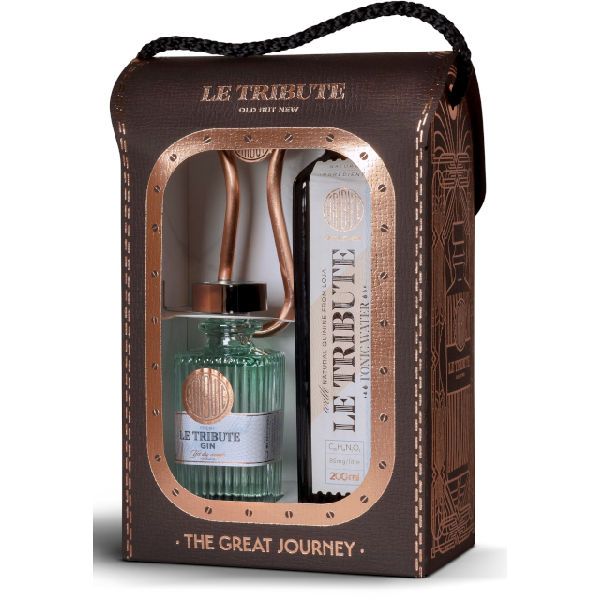 PACK LE TRIBUTE GIN MIGNON 43% 5CL + 1 TONICA LE TRIBUTE + 1 APRIBOTTIGLIA