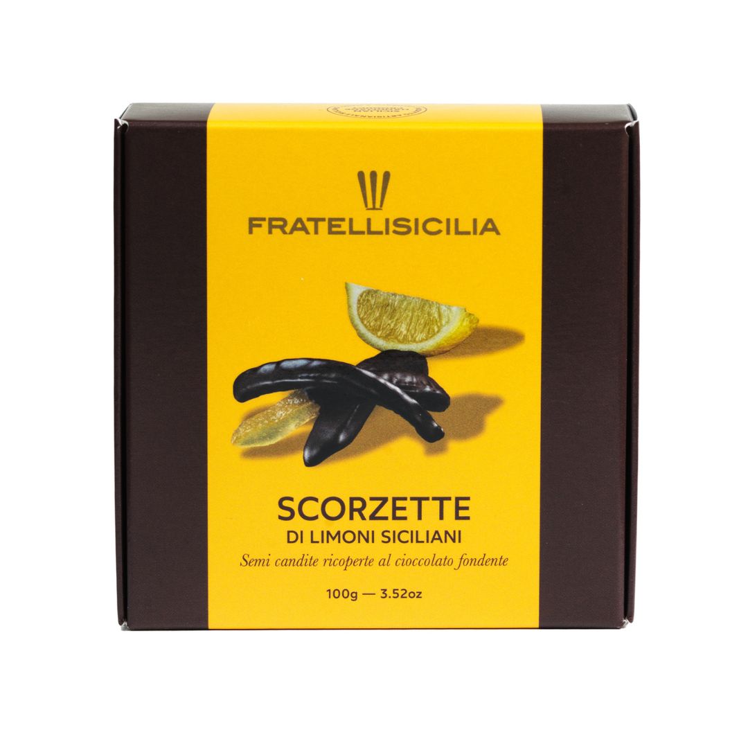 Fratelli Sicilia - Scorzette di limoni Sicilia ricoperte di cioccolato fondente