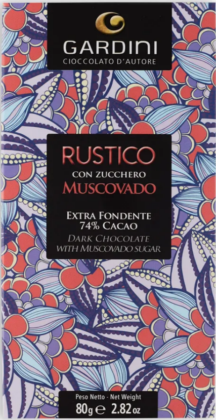 Gardini Tavoletta Rustico | Extra fondente con zucchero moscovado