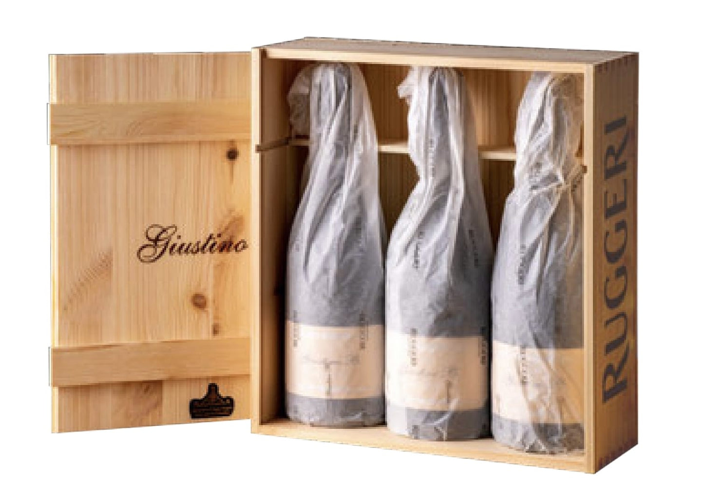 Prosecco Ruggeri GIUSTINO B. Varie Annate in verticale Box Legno