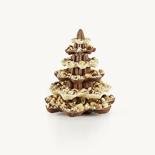 Dolci Creazioni | Albero di Cioccolato al Latte e Bianco con Nocciole